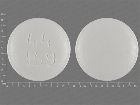Search by imprint, shape, color or drug name. . 44 159 white round tablet